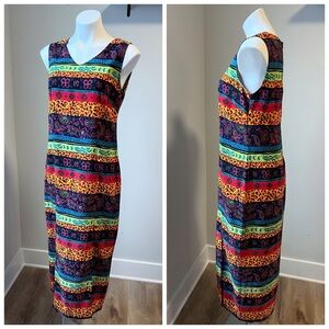 Sag Harbor Multicolor Patterned Maxi Dress
